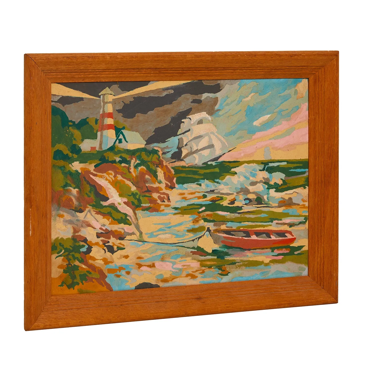 00.94 (A D) PBN Lighthouse on the Beach Painting