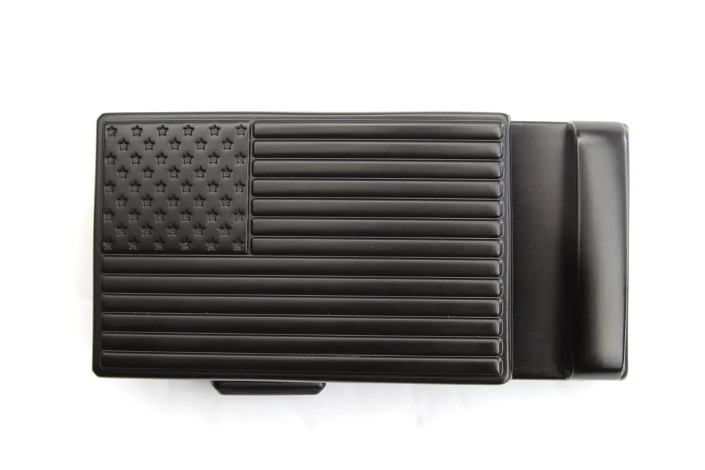 1.5" USA Flag Buckle in Black