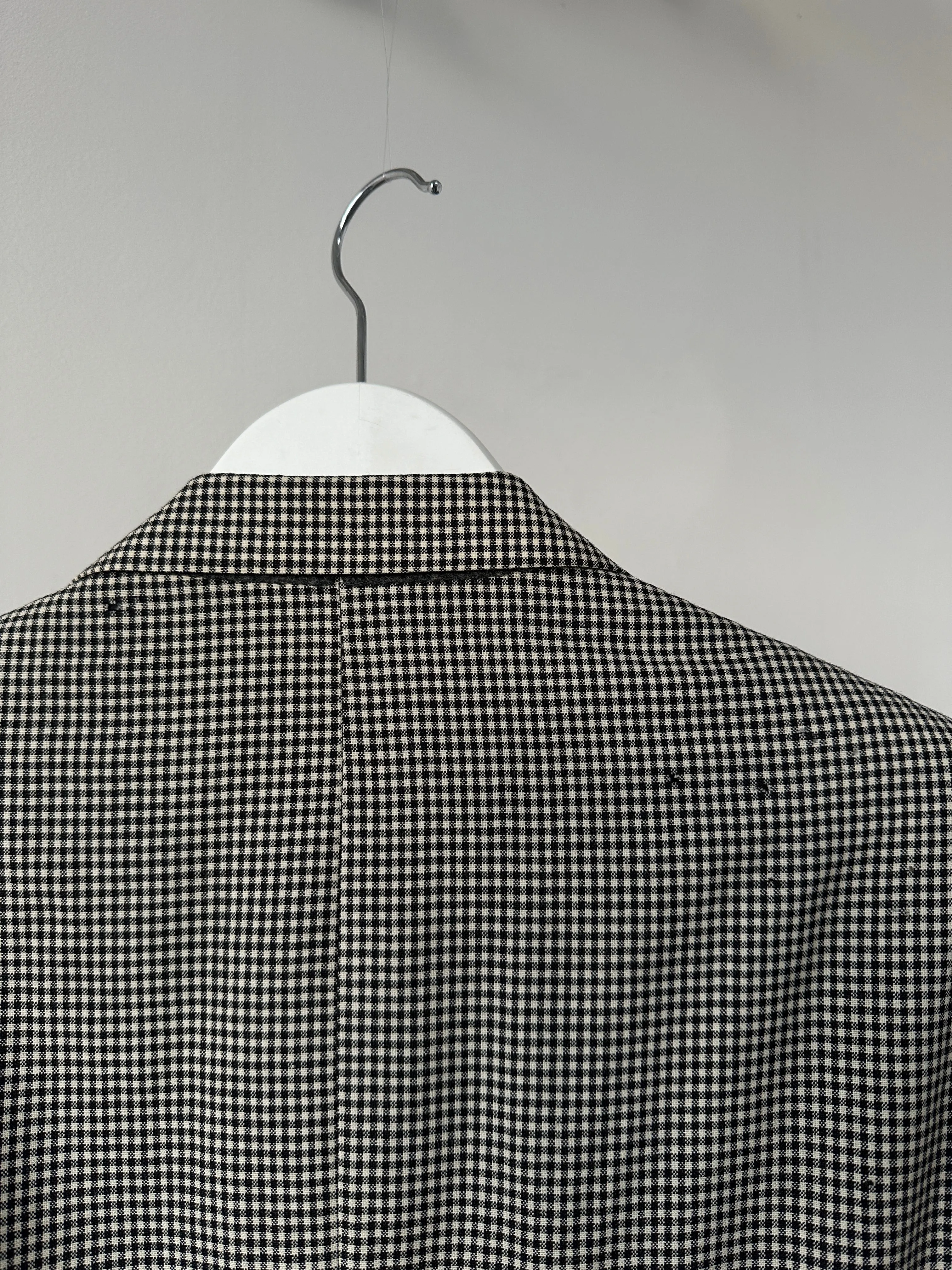 Aquascutum Pure Wool Gingham Single Breasted Blazer - L