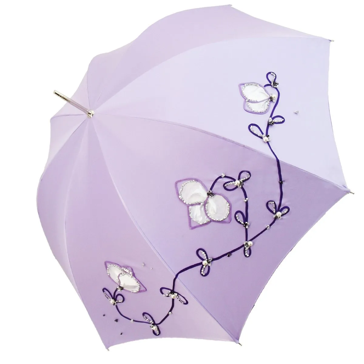 Beautiful Double Cloth Lilac Women's Umbrella, Italian style