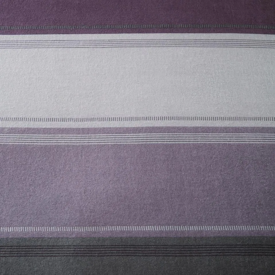 Betley 100% Brushed Cotton Duvet Cover Set - Plum
