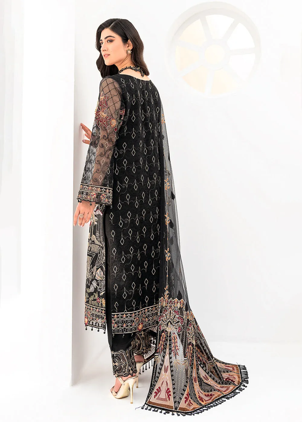 Black Organza Suit - Ramsha Minhal Collection Vol 8 - #M-803