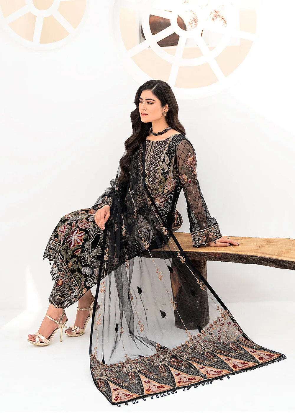 Black Organza Suit - Ramsha Minhal Collection Vol 8 - #M-803
