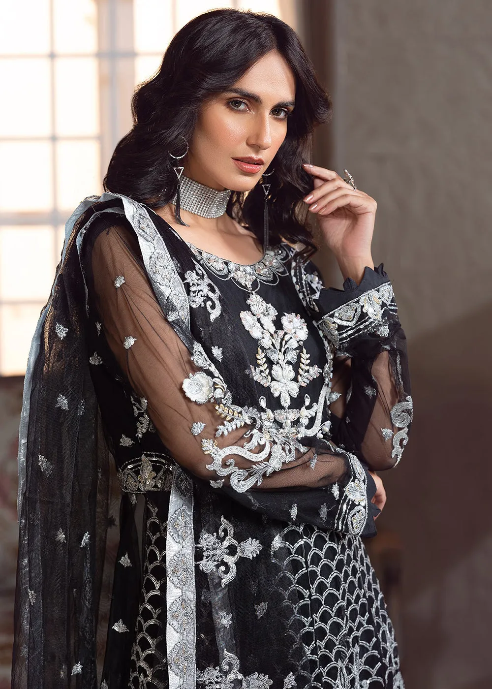 Black Pakistani Lehenga Suit | Emaan Adeel | Le Festa Formal Edit 7 | LF-705