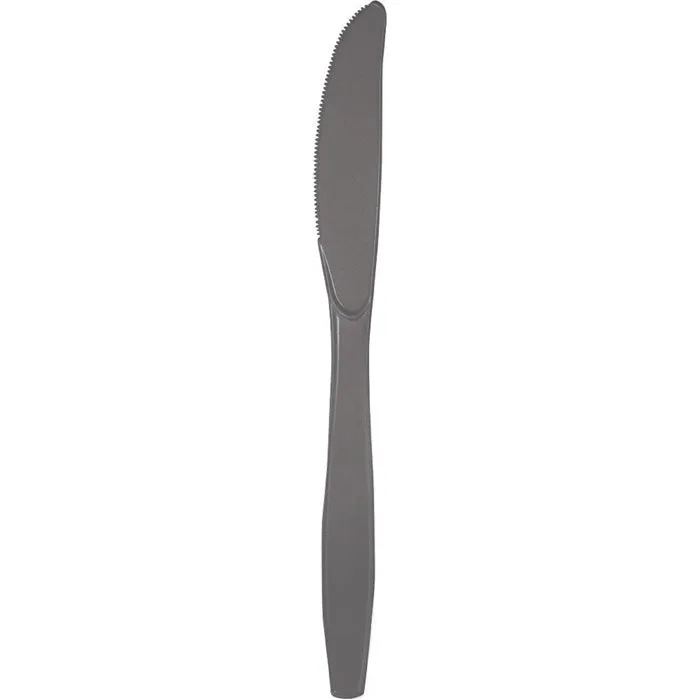 Bulk Glamour Gray Plastic Knives (288 per Case)