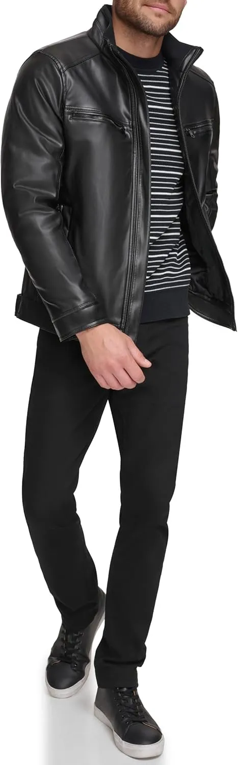 Calvin Klein Men's Everyday Essential Faux Leather Jacket