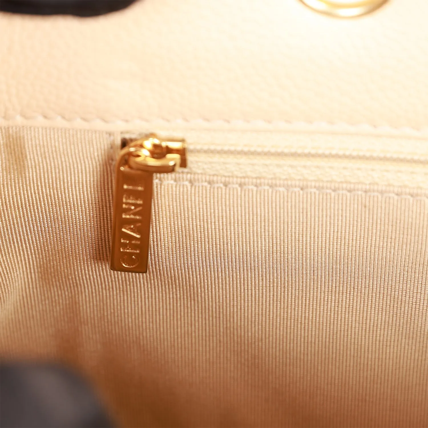 Chanel Grand Shopping Tote (GST) Bag Beige Caviar Gold Hardware