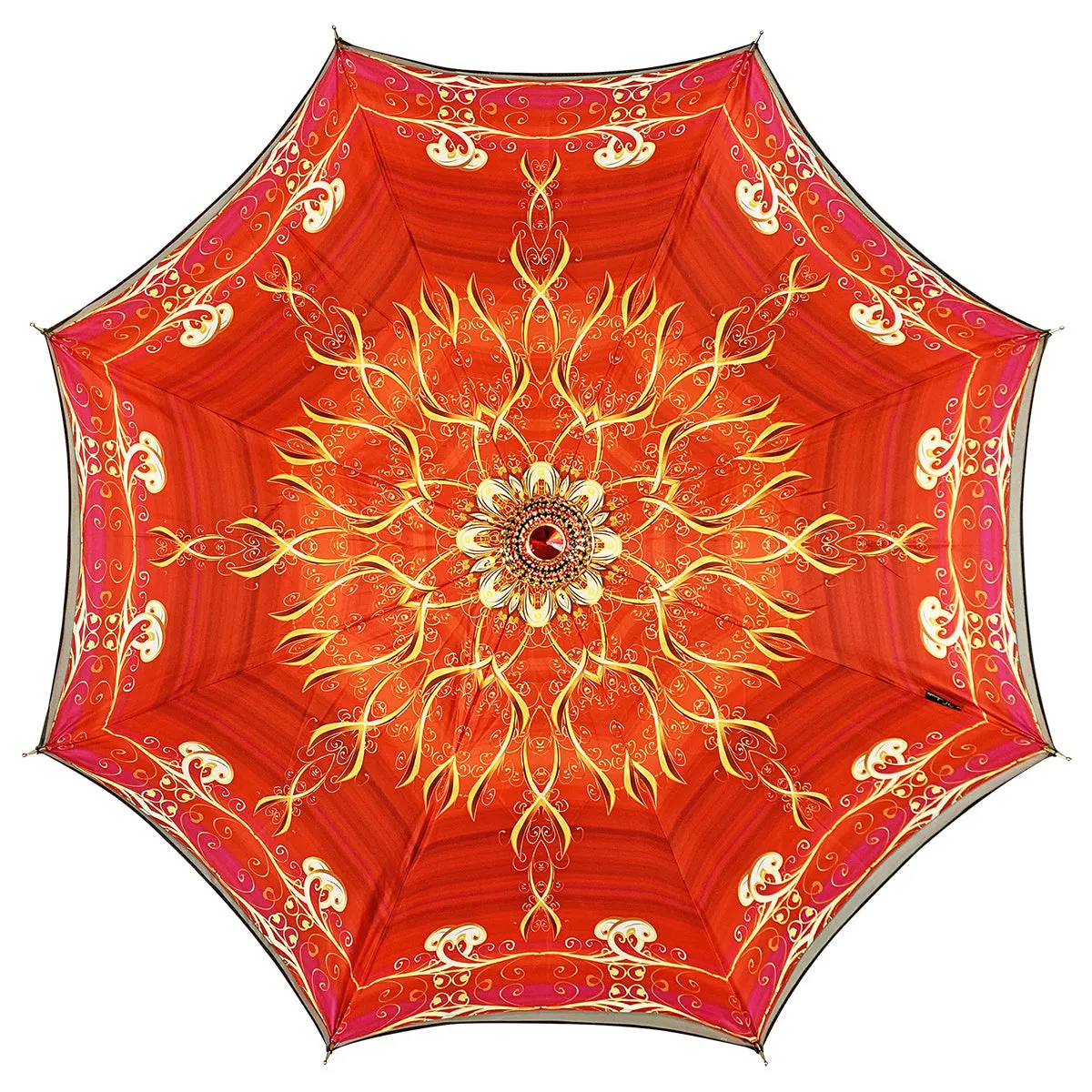 Cream and red umbrella with exclusive design