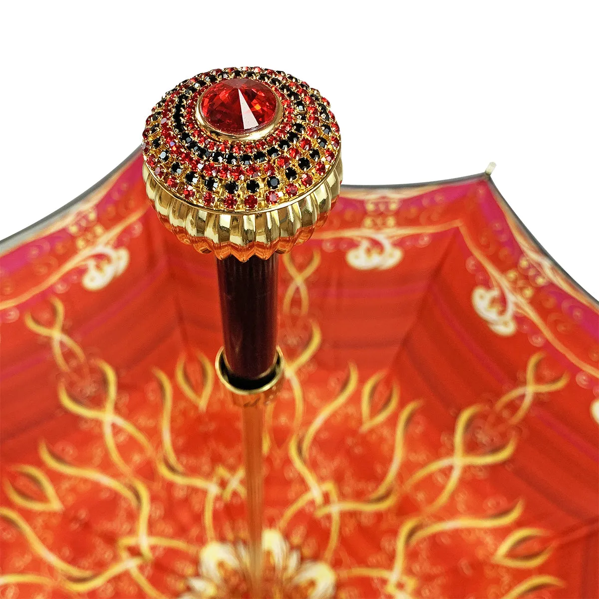 Cream and red umbrella with exclusive design