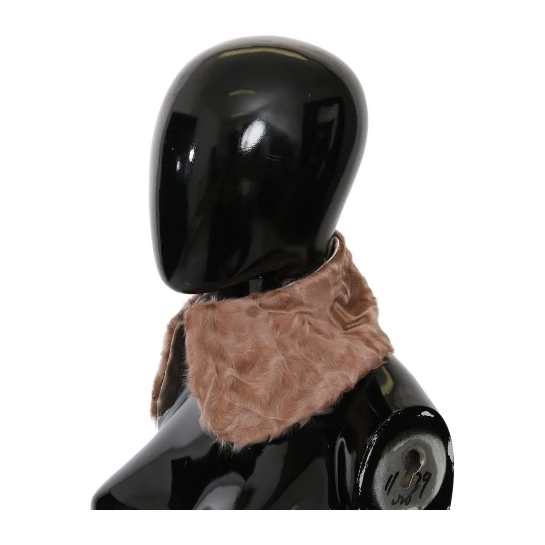 Dolce & Gabbana Elegant Beige Lambskin Scarf for Women