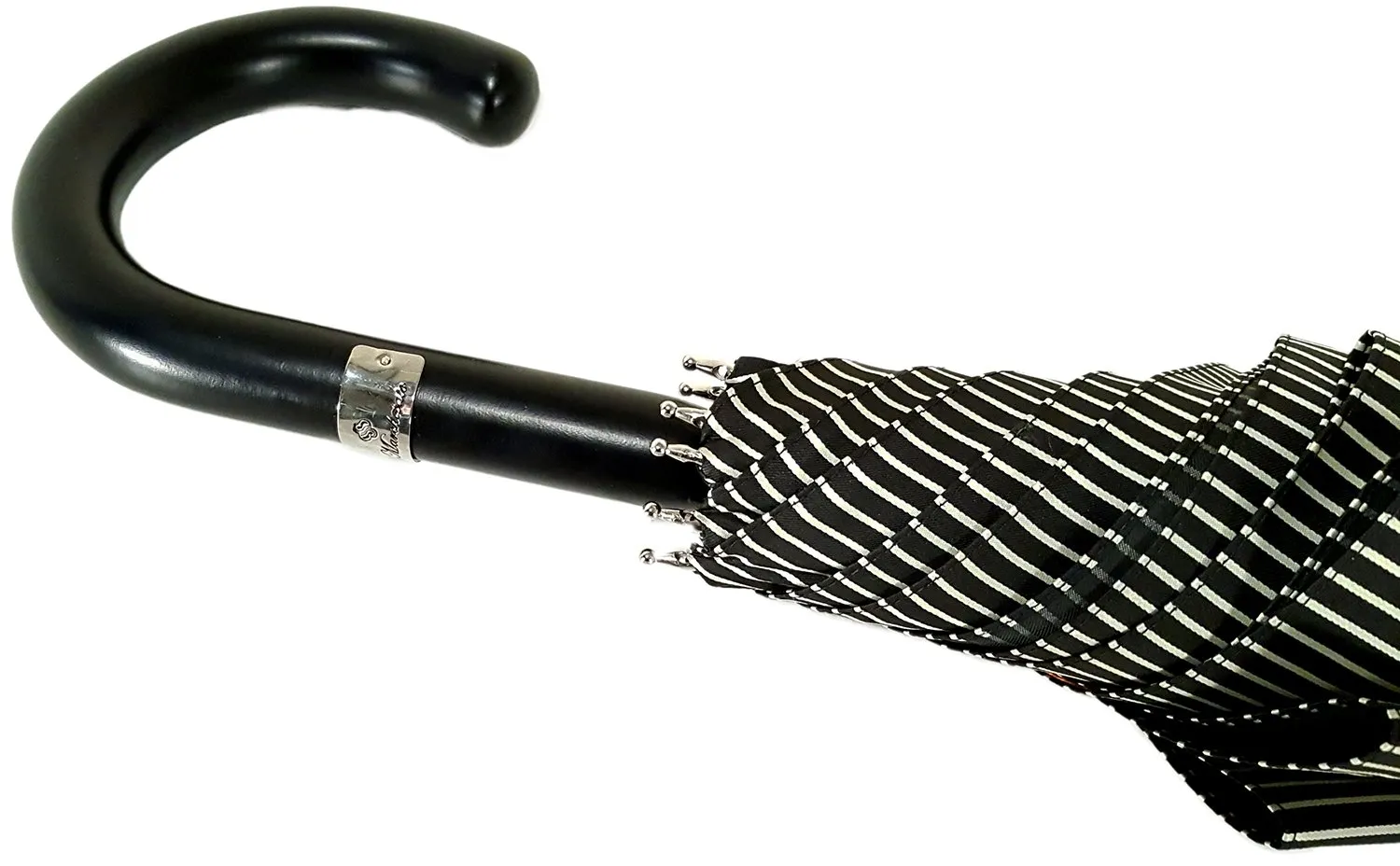 Double Cloth Men's Black Striped Umbrella