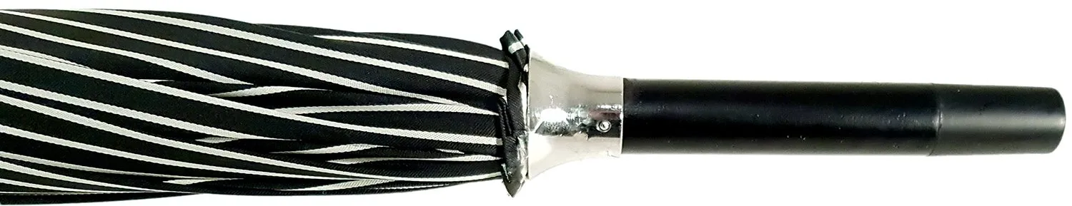 Double Cloth Men's Black Striped Umbrella