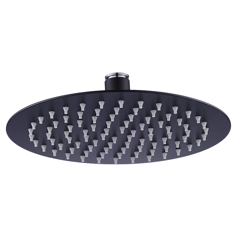 Eco-Friendly 200mm Matte Black Rain Shower Head 304SS