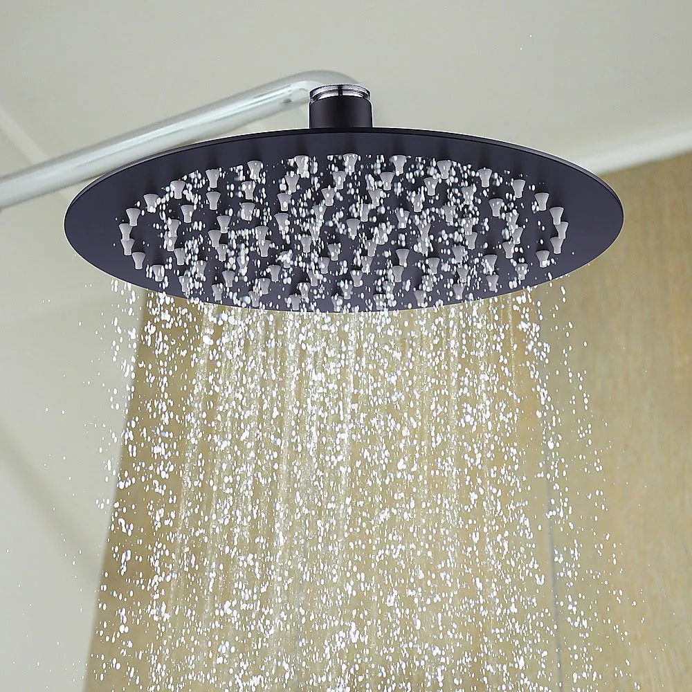 Eco-Friendly 200mm Matte Black Rain Shower Head 304SS