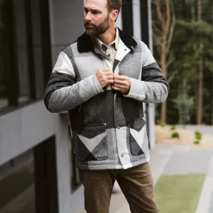 Ellis Wool Jacket | Gray Valley Plaid and Corduroy