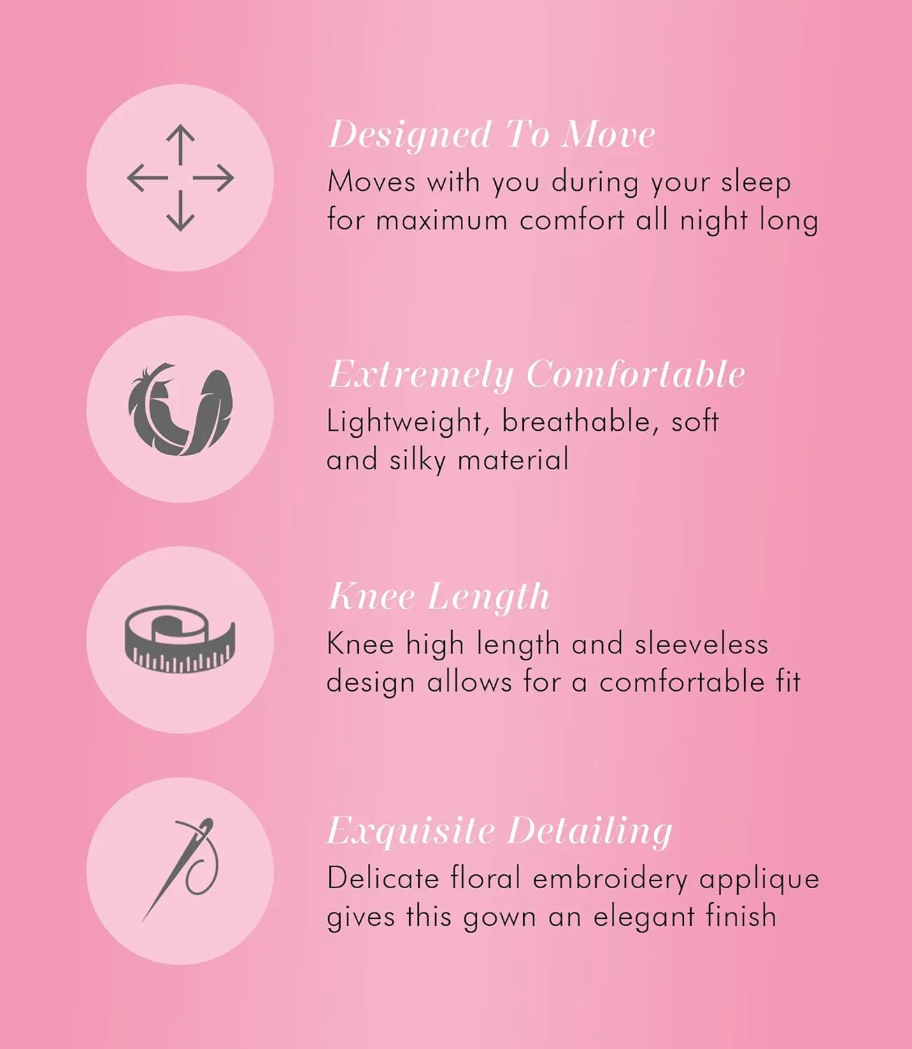 Exquisite Form 30107 Women's Nylon Tricot Sleeveless Short Knee Length Nightgown
