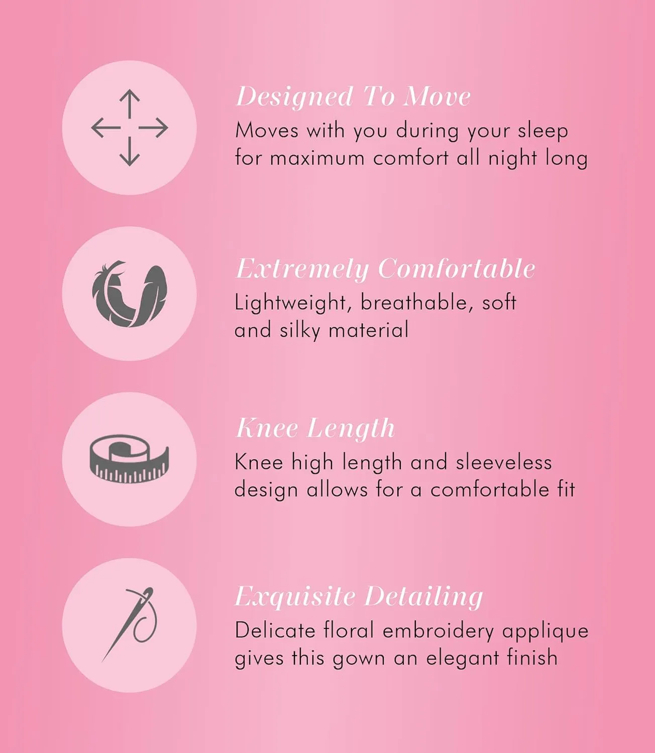 Exquisite Form 30107 Women's Nylon Tricot Sleeveless Short Knee Length Nightgown