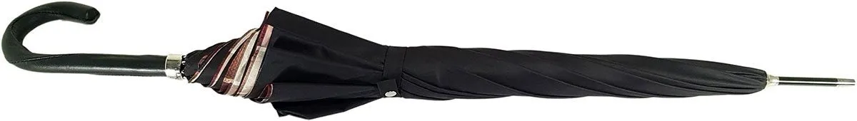 Handmade Men's Umbrella - Striped Red And Cream - Shaded Colors