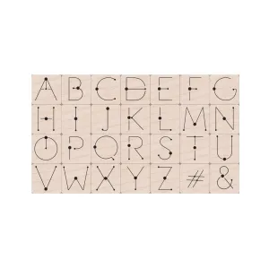 Hero Arts Modern Dot Alphabet Wood Stamps