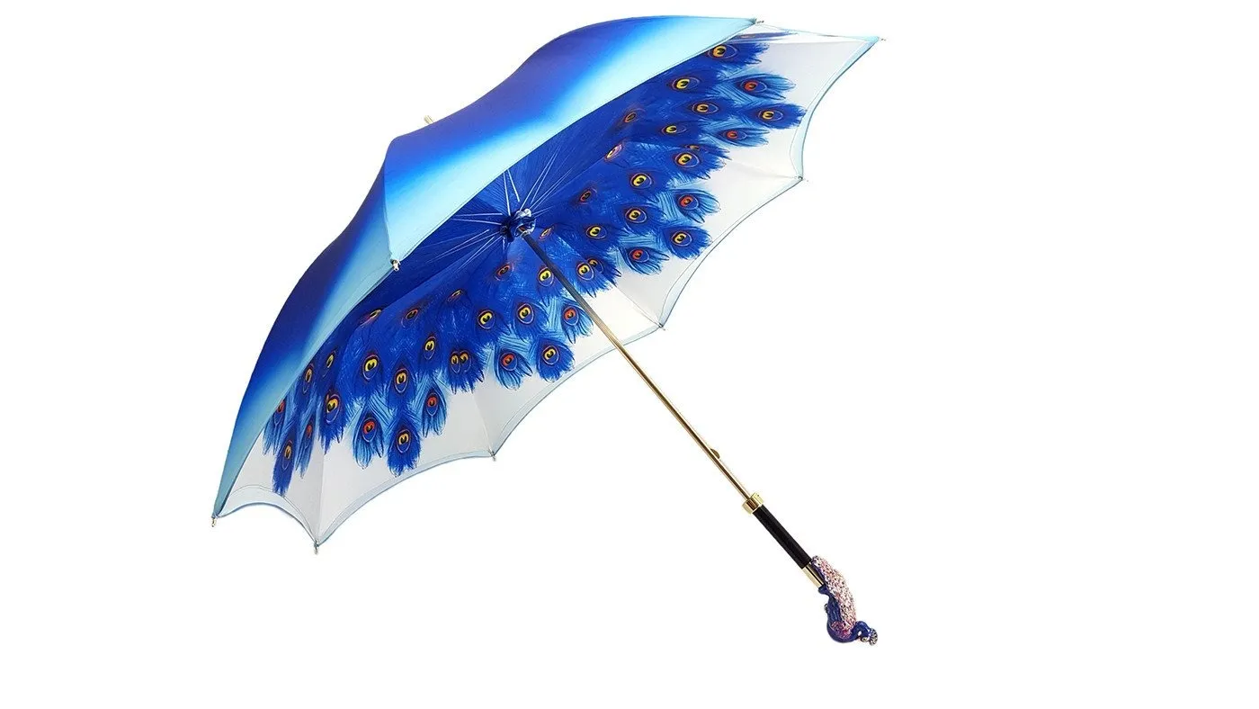il Marchesato Blue Peacock Umbrella