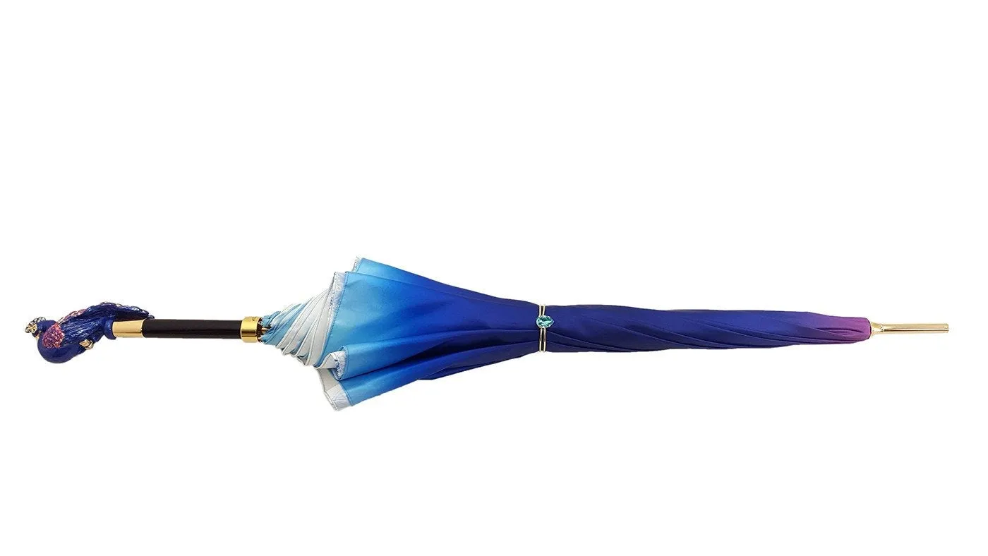 il Marchesato Blue Peacock Umbrella