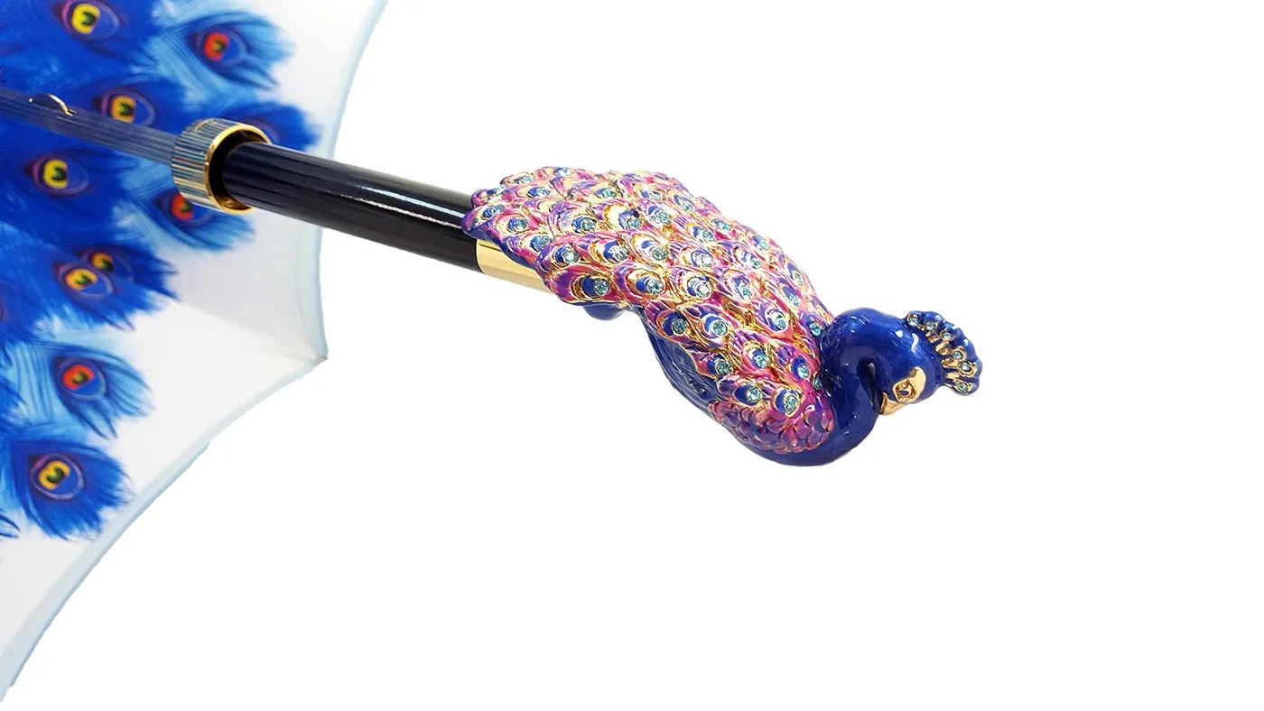 il Marchesato Blue Peacock Umbrella