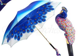 il Marchesato Blue Peacock Umbrella