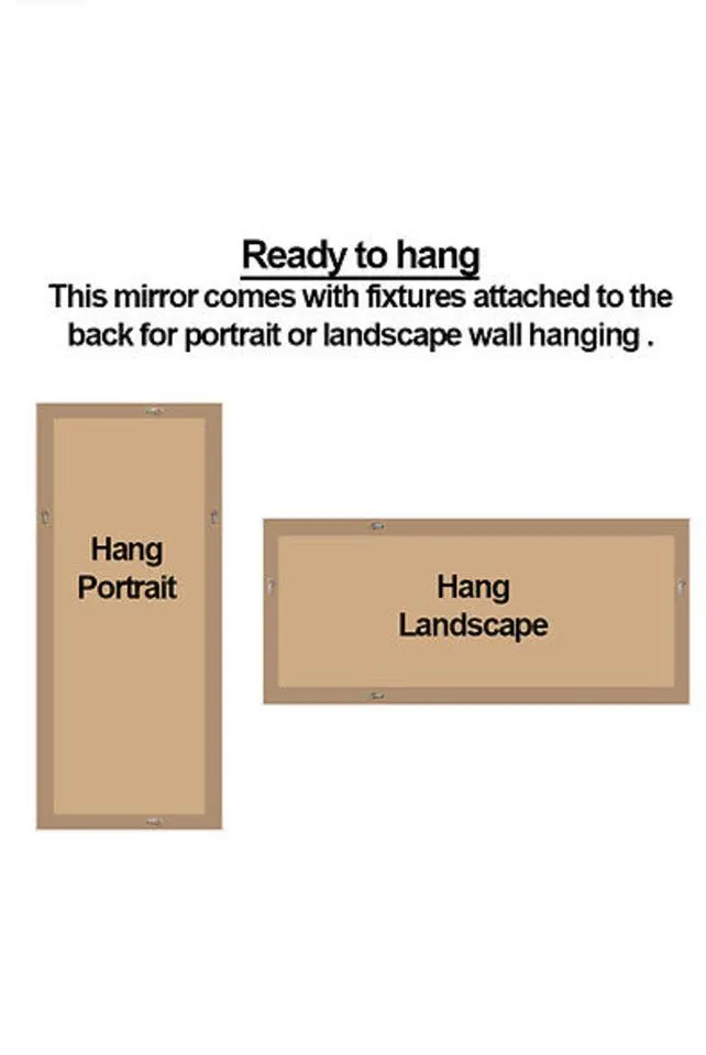 Intricate Ornate Design Mirror 70x170cm White French Provincial