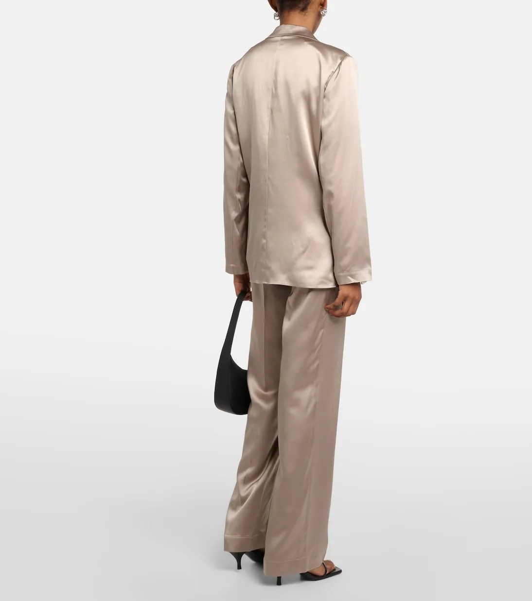 Joseph silk satin joubert jacket, beige