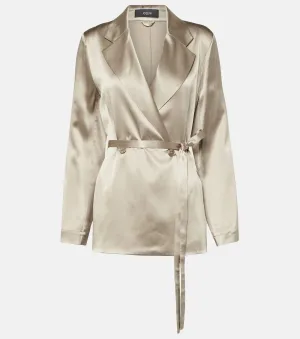 Joseph silk satin joubert jacket, beige