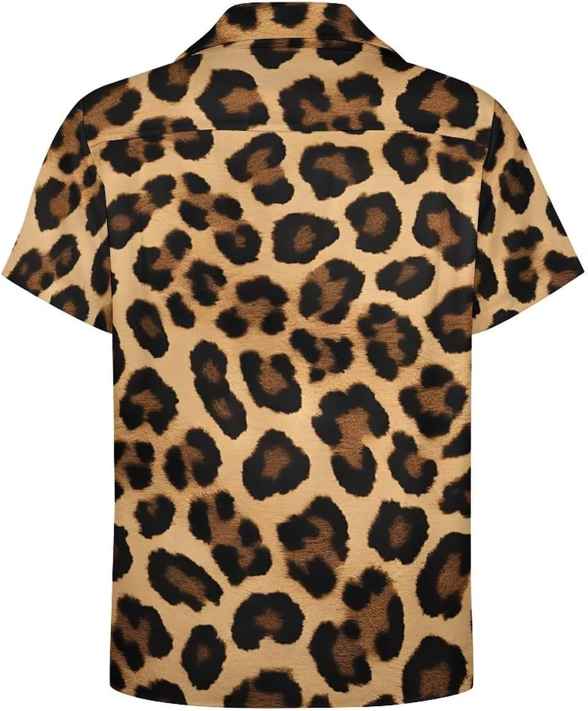Leopard Print Print Cuban Collar Shirt Classic Design for Comfort and Style