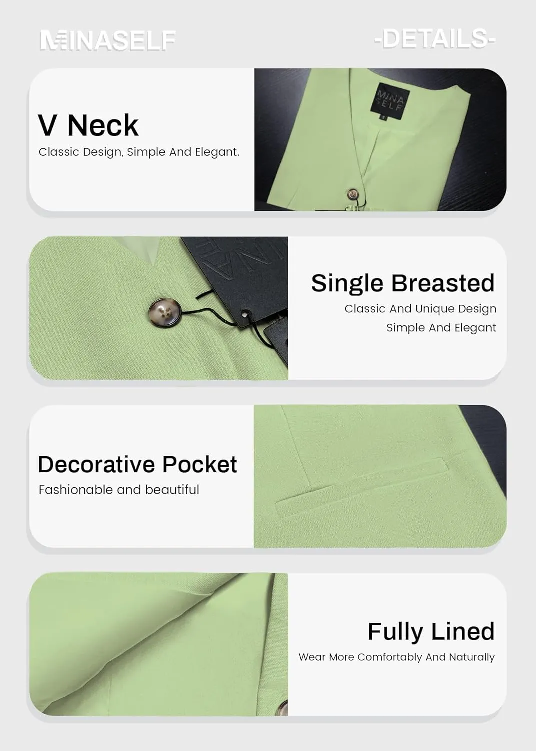 Linen Vest Tops for Women Summer Lihtweight Breathable V-Neck Button Fashion Casual Work Beach Vacation Outerwear