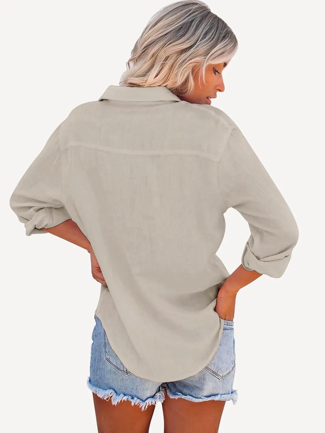 Paintcolors Womens Button Down Shirts Long Sleeve Dressy Casual Blouses Button Up Collared Shirts Tops for women