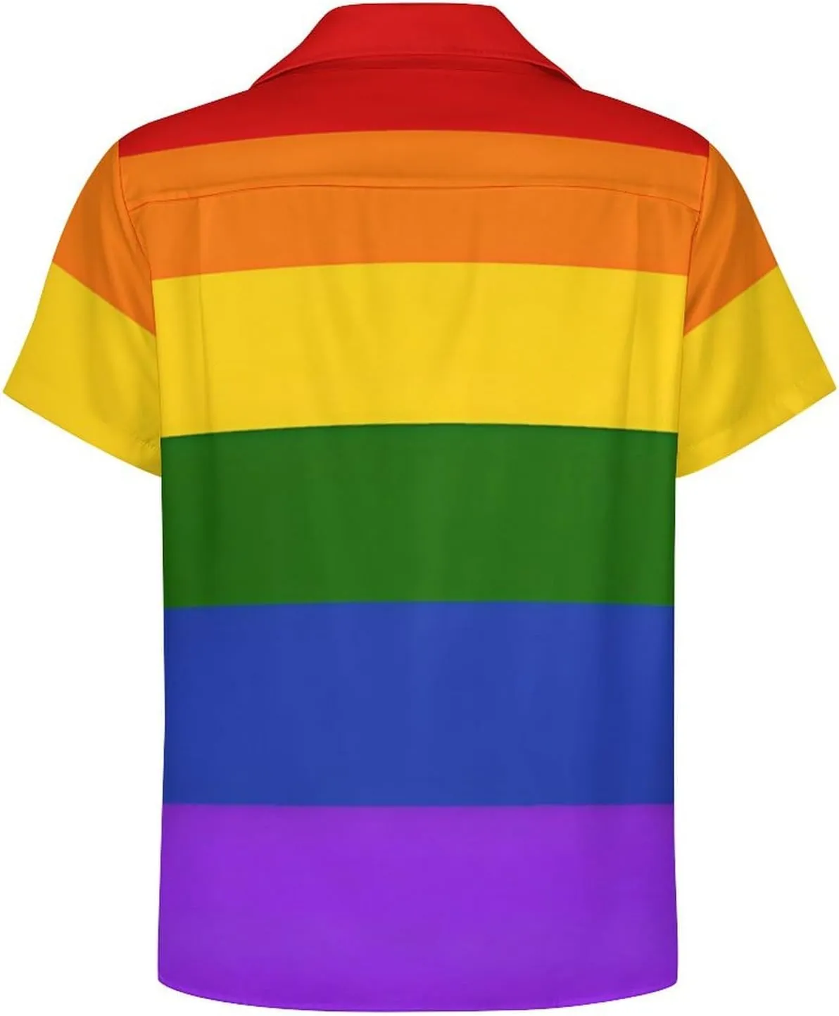Rainbow Flag Print Cuban Collar Shirt Classic Design for Comfort and Style