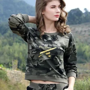 Stars & Stripes Printed Casual Long Sleeve Sweatshirt