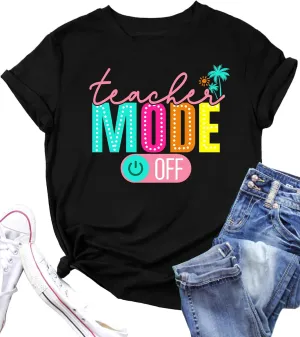 Teacher Shirts for Women: Last Day of School T-Shirt Bruh We Out Teacher Letter Print Casual Short Sleeve Tops