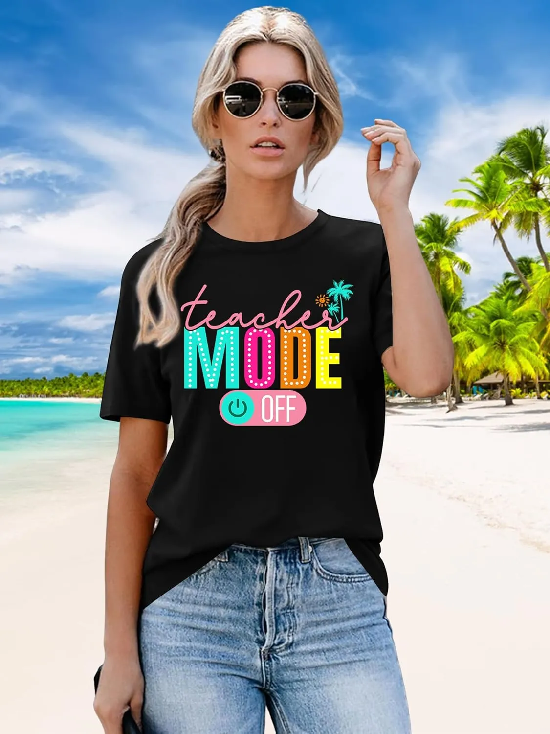 Teacher Shirts for Women: Last Day of School T-Shirt Bruh We Out Teacher Letter Print Casual Short Sleeve Tops