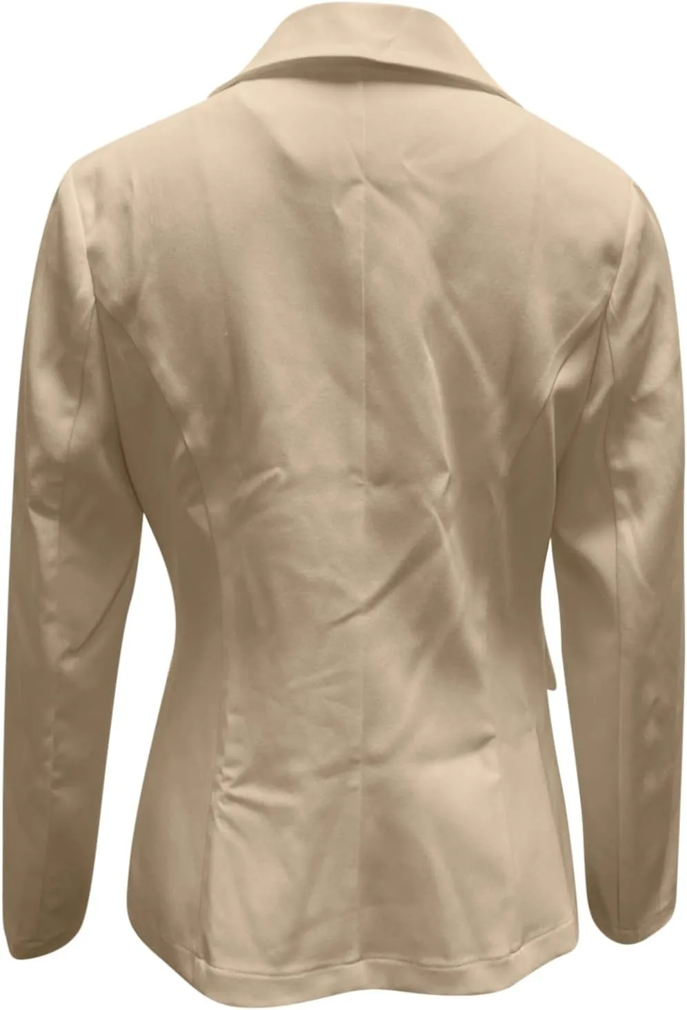 Women's Business Blazer Casual Trendy Lapel Slim Open Front Outerwear Fake Pocket Button Down Lightweight Jacket 2024