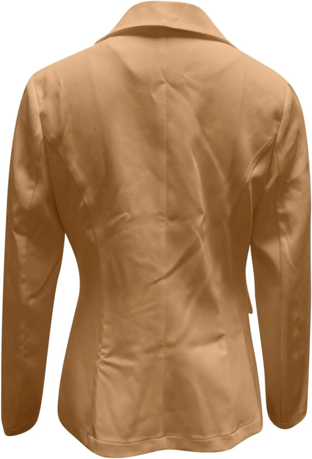 Women's Business Blazer Casual Trendy Lapel Slim Open Front Outerwear Fake Pocket Button Down Lightweight Jacket 2024
