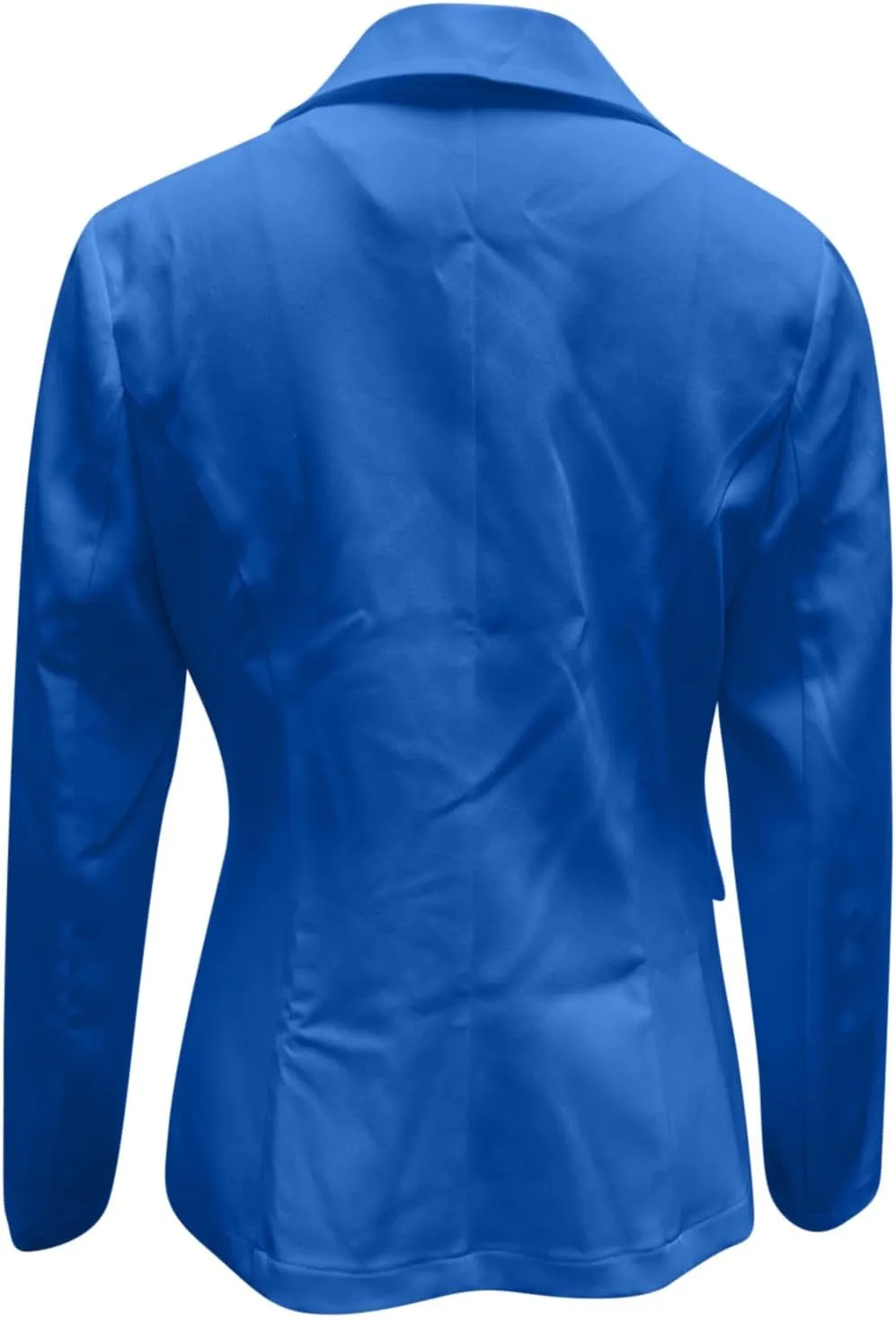 Women's Business Blazer Casual Trendy Lapel Slim Open Front Outerwear Fake Pocket Button Down Lightweight Jacket 2024